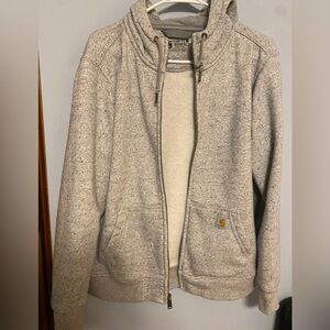 Carhartt Heathered Gray Zip-Up Hoodie